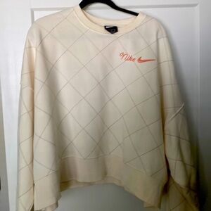 Nike crew sweatshirt and shorts outfit